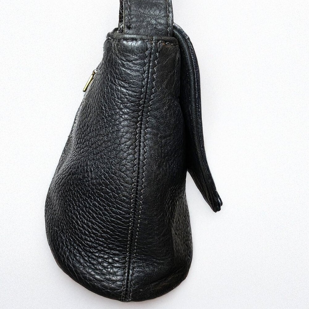 Coach Vintage Black Pebble Leather 4903 Sonoma Flap Crossbody Handbag EUC - Picture 9 of 11